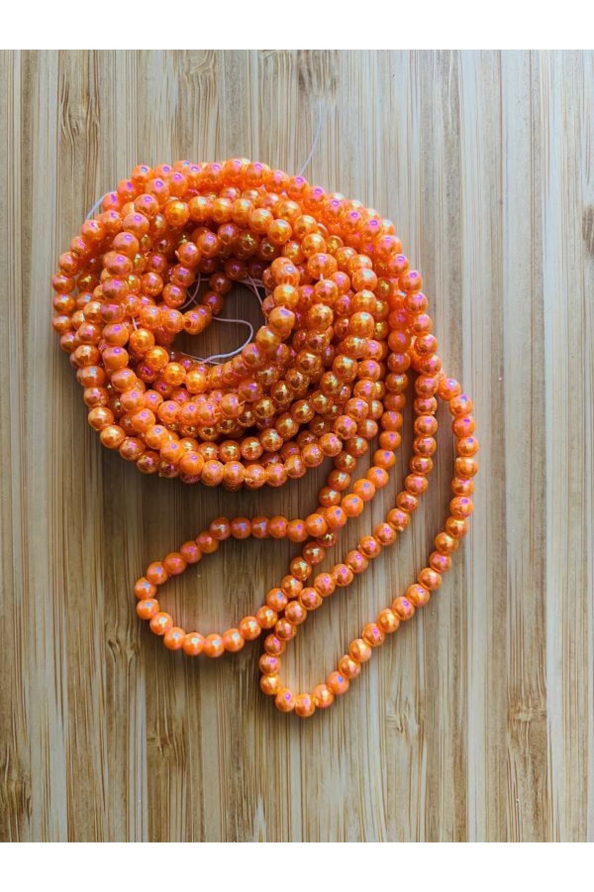 4mm Plastik Inci Boncuk 2 Dizi. Yaklaşık 400 Adet. Janjan Somon