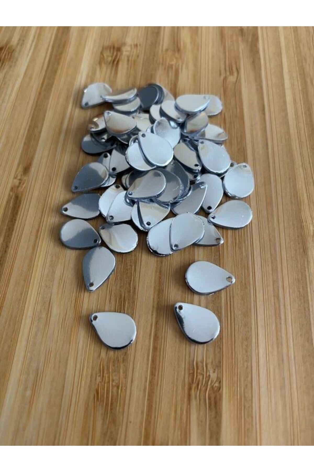 Çekecek Damla Gümüş. Pleksi Küpe Oya, Abiye, Halay Mendili El Işleme Pul 9x12mm. 20gr.