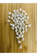 Şekilsiz Barok Takı İnci. Fasulye modelli. 25gr. Tahmini 130 adet civarında. Krem.