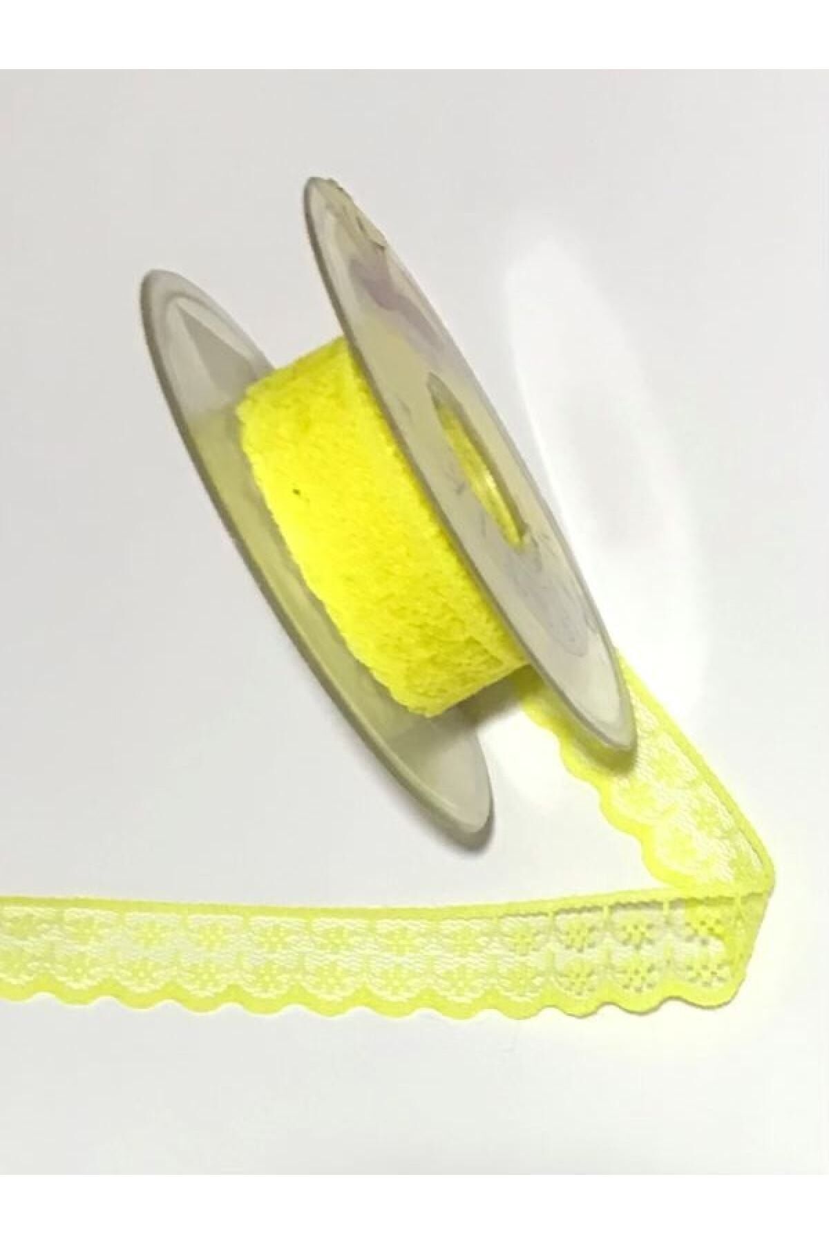 Tül Güpür. (fisto) 2.5cm. 3,8 Metre. Sarı