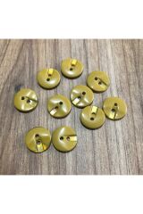 Çentikli Polyester Sedef Düğme 14mm. 10'lu Paket.