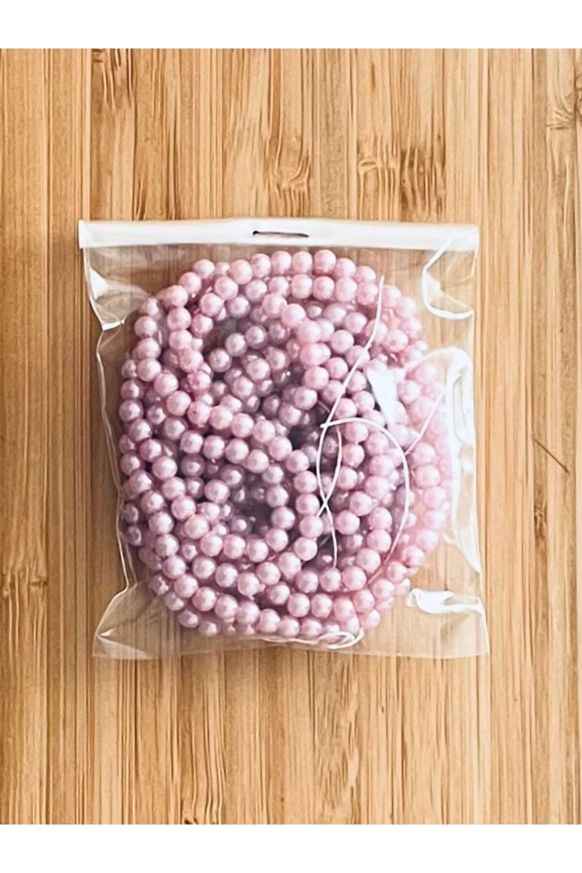 4mm Plastik Inci Boncuk 2 Dizi. Yaklaşık 400 Adet. Pudra