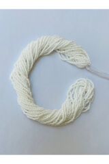 No;108 Renk: Kırık Beyaz. Kum Boncuk, Çekoslovakya(HAPİSHANE IŞİ)boncuğu 12dizi