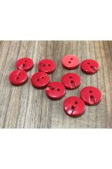 Çentikli Polyester Sedef Düğme 14mm. 10'lu Paket.