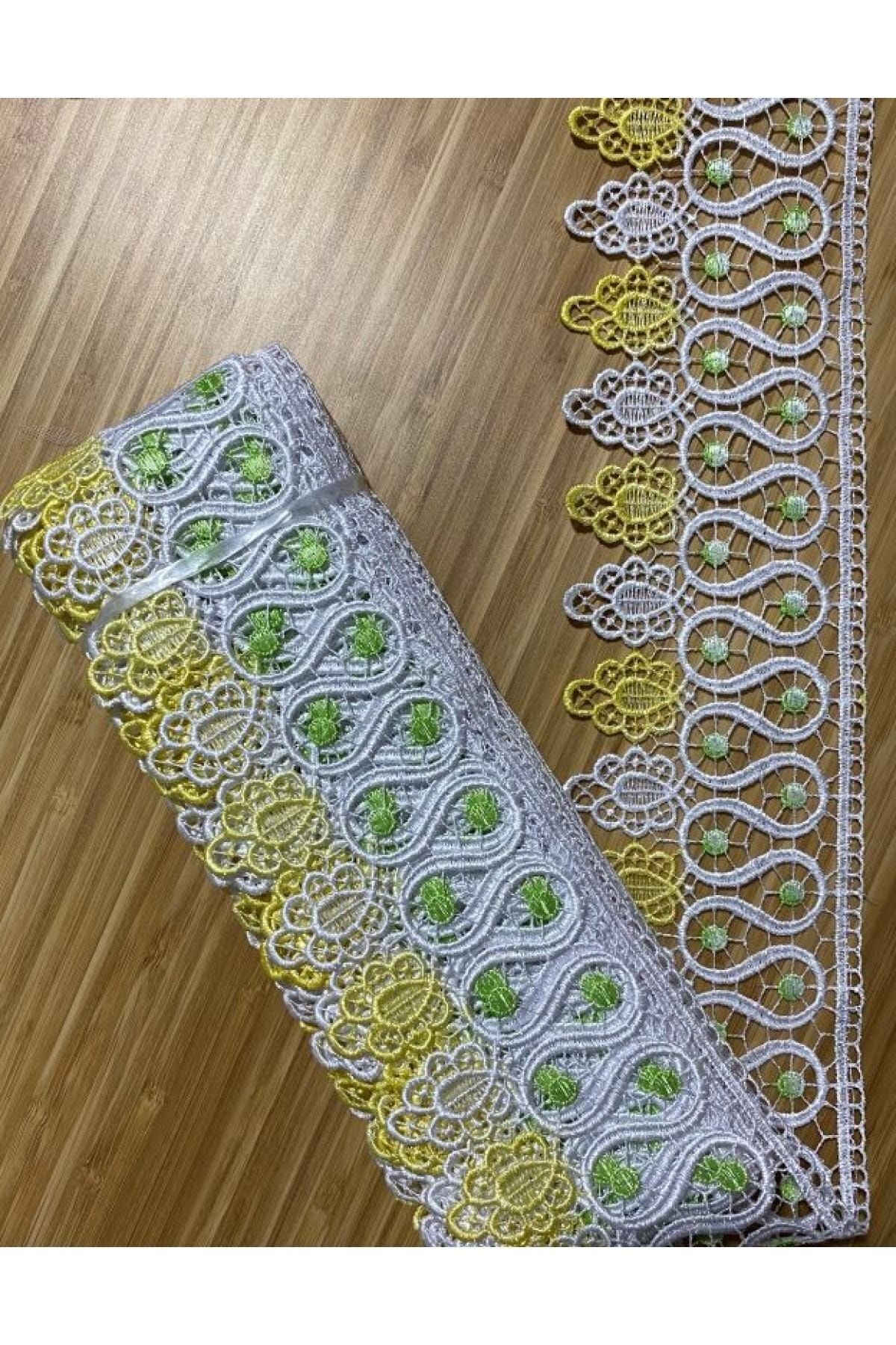 Havlu Kenar Dantel 8cmx1 Metre 90 Santim. Sarı.