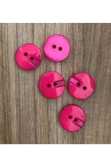 Çentikli Polyester Sedef Düğme 17mm. 5'li Paket.