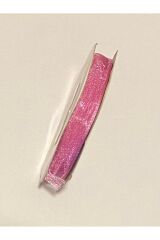 Organza (organze) Kurdele 1cm x 25metre 1 Adet. Renk: 125 Gül kurusu.