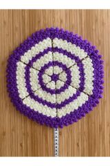 Çeyizlik Ve Banyo Lif Takımı 2’li Set. Mor/Krem.