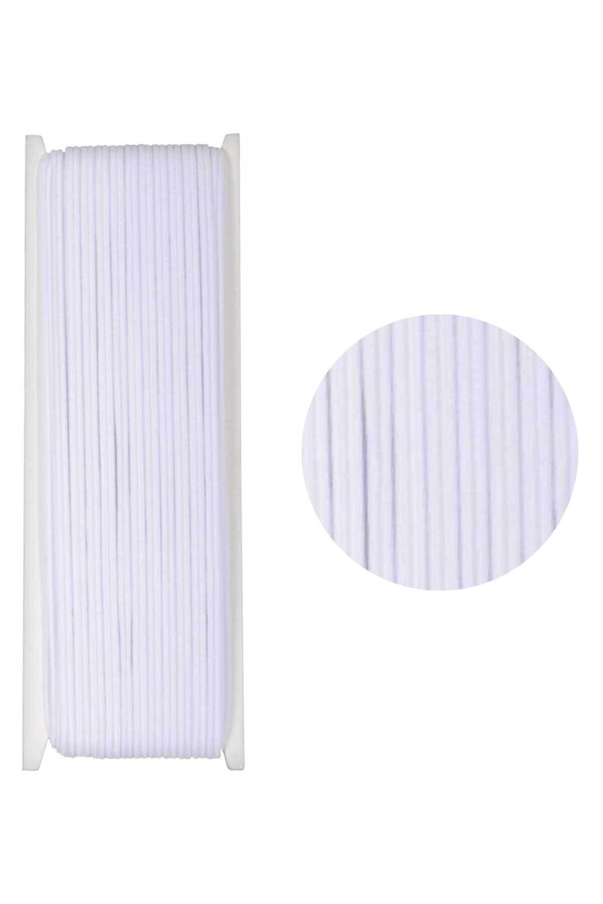 Yassı Lastik No:2 10 mt Beyaz