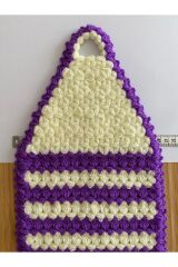 Çeyizlik Ve Banyo Lif Takımı 2’li Set. Mor/krem.