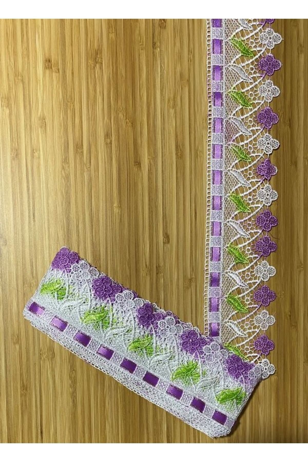 Havlu Kenar Dantel 8cmx1metre. Lila.