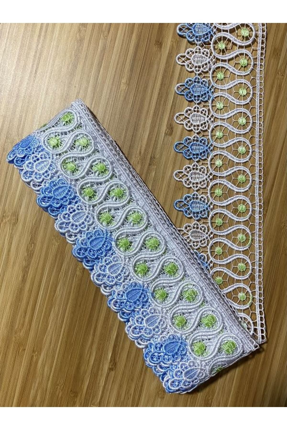 Havlu Kenar Dantel 8cmx1metre. Mavi.
