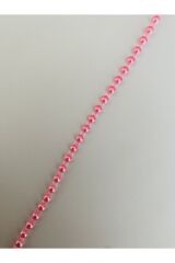4mm Şerit Yarım Inci. Pembe. 4 Metre.