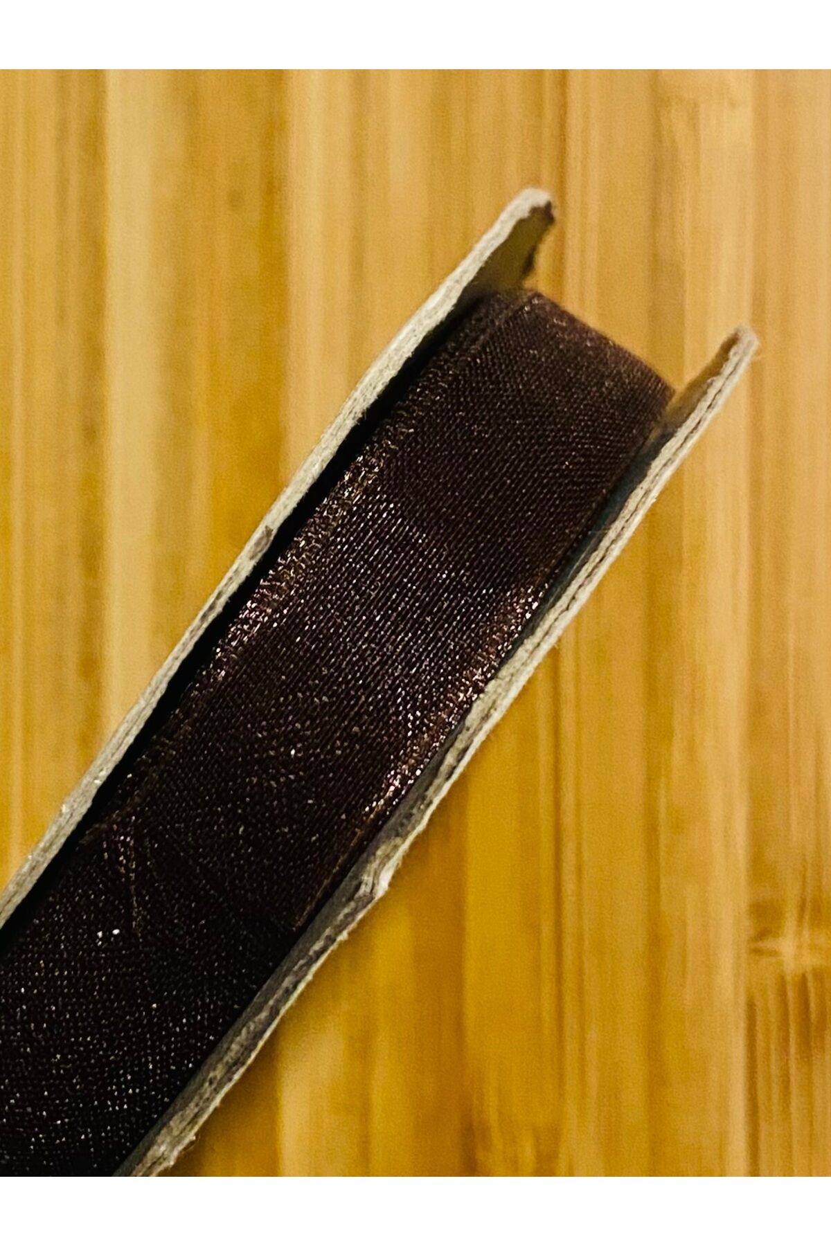 Organza (organze) Kurdele 1cm x 25metre 1 Adet. Renk: OR109 Acı kahve.