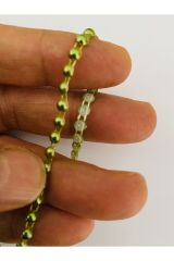 4mm Şerit Yarım Inci. Yeşil. 4 Metre.