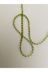 4mm Şerit Yarım Inci. Yeşil. 4 Metre.