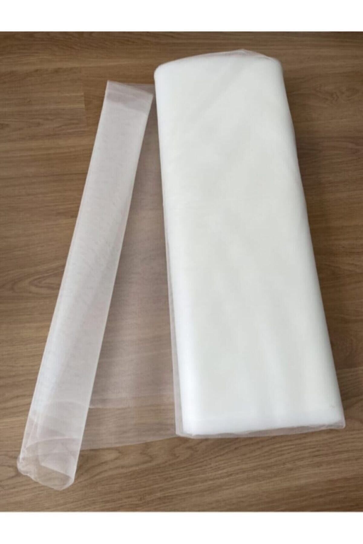 Beyaz 5 Metre Kristal Tül 3metre Eni Bohça Tülü Parti Bebek Nikah Şekeri Tülü