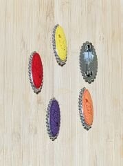 Kilitli Şal ve Eşarp İğnesi. 5 adet. Renkli. 18mm x 4 cm.