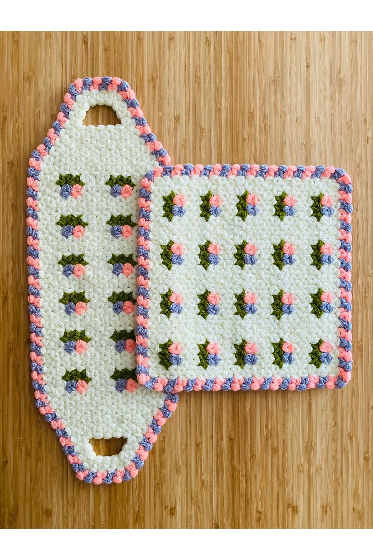 Çeyizlik Ve Banyo Lif Takımı 2'li Set. Beyaz-Pembe-Lila-Yeşil