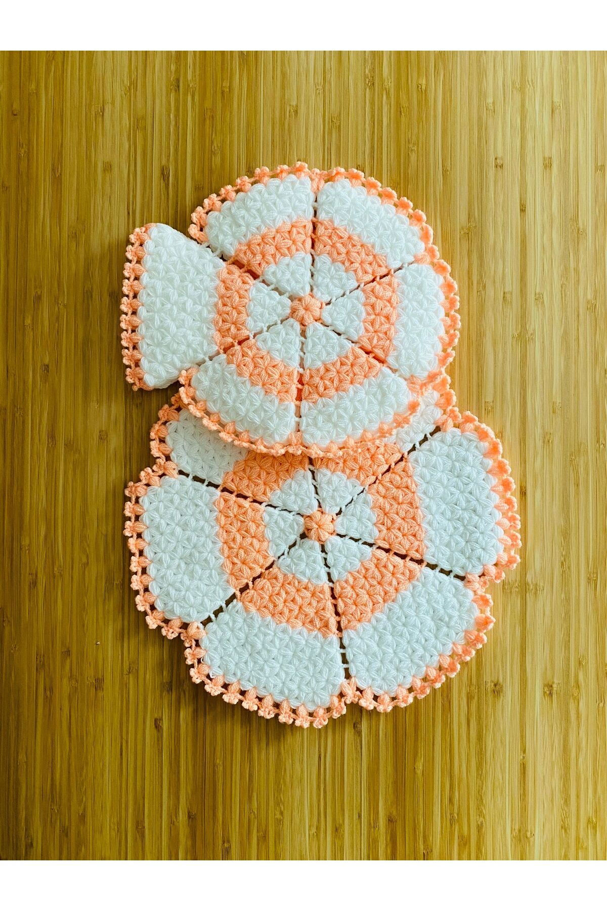 Çeyizlik Ve Banyo Lif Takımı 2'li Set. Beyaz-Yavru ağzı.