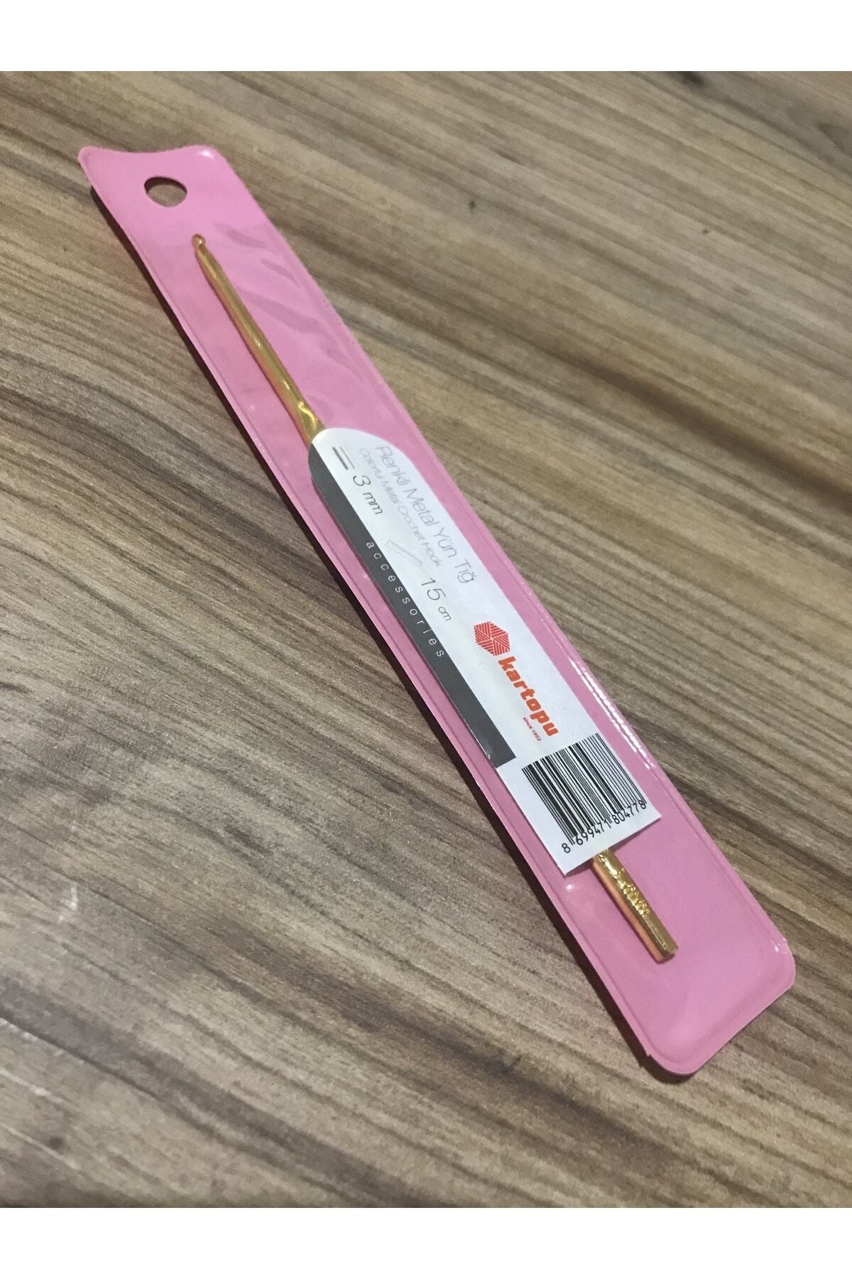 Sarı Renkli Metal Örgü Tığ No:3