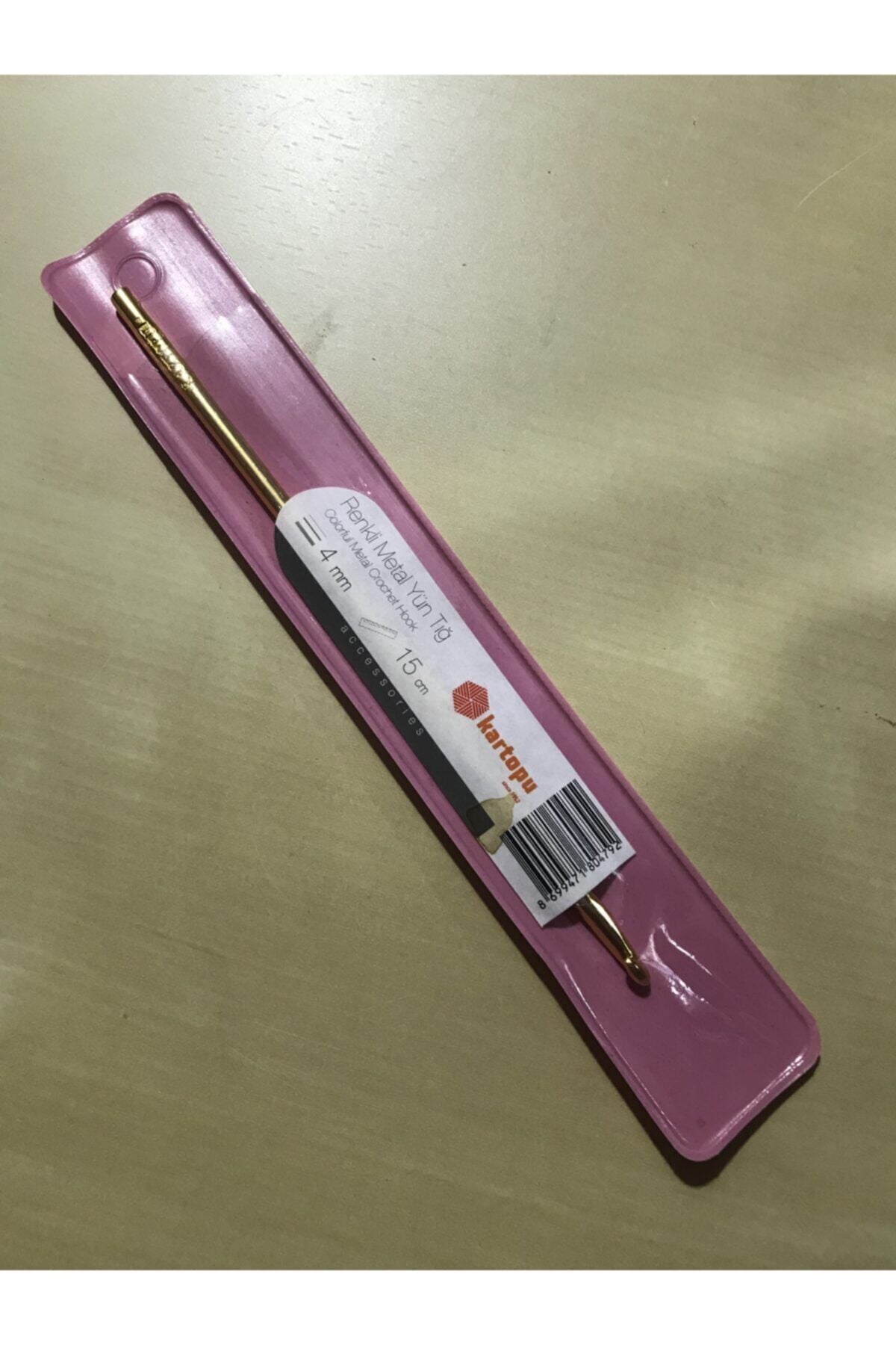 Sarı Renkli Metal Örgü Tığ No:4