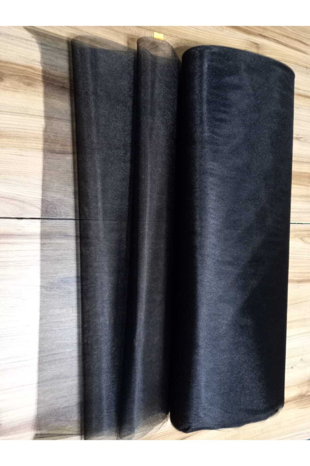 5 Metre Kristal Tül Siyah Eni 3 Metre