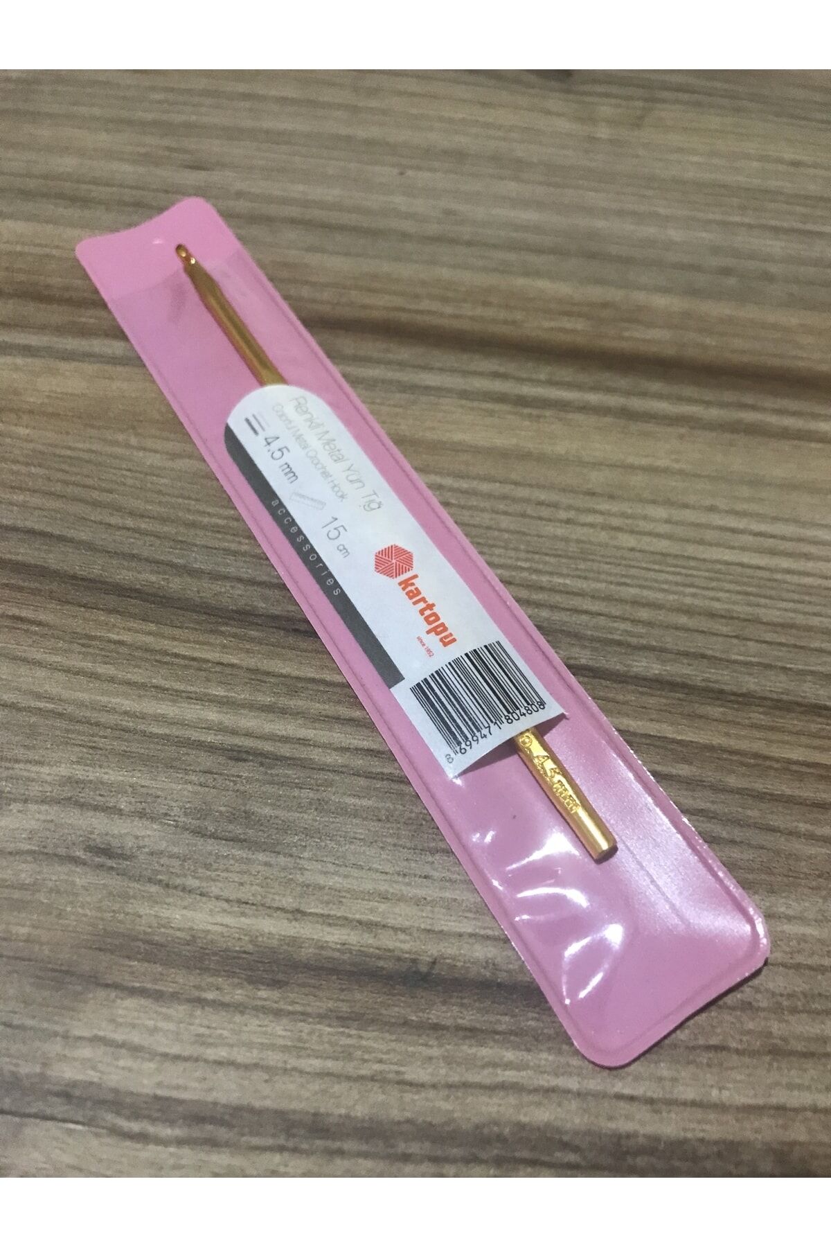 Sarı Renkli Metal Örgü Tığ No:4,5