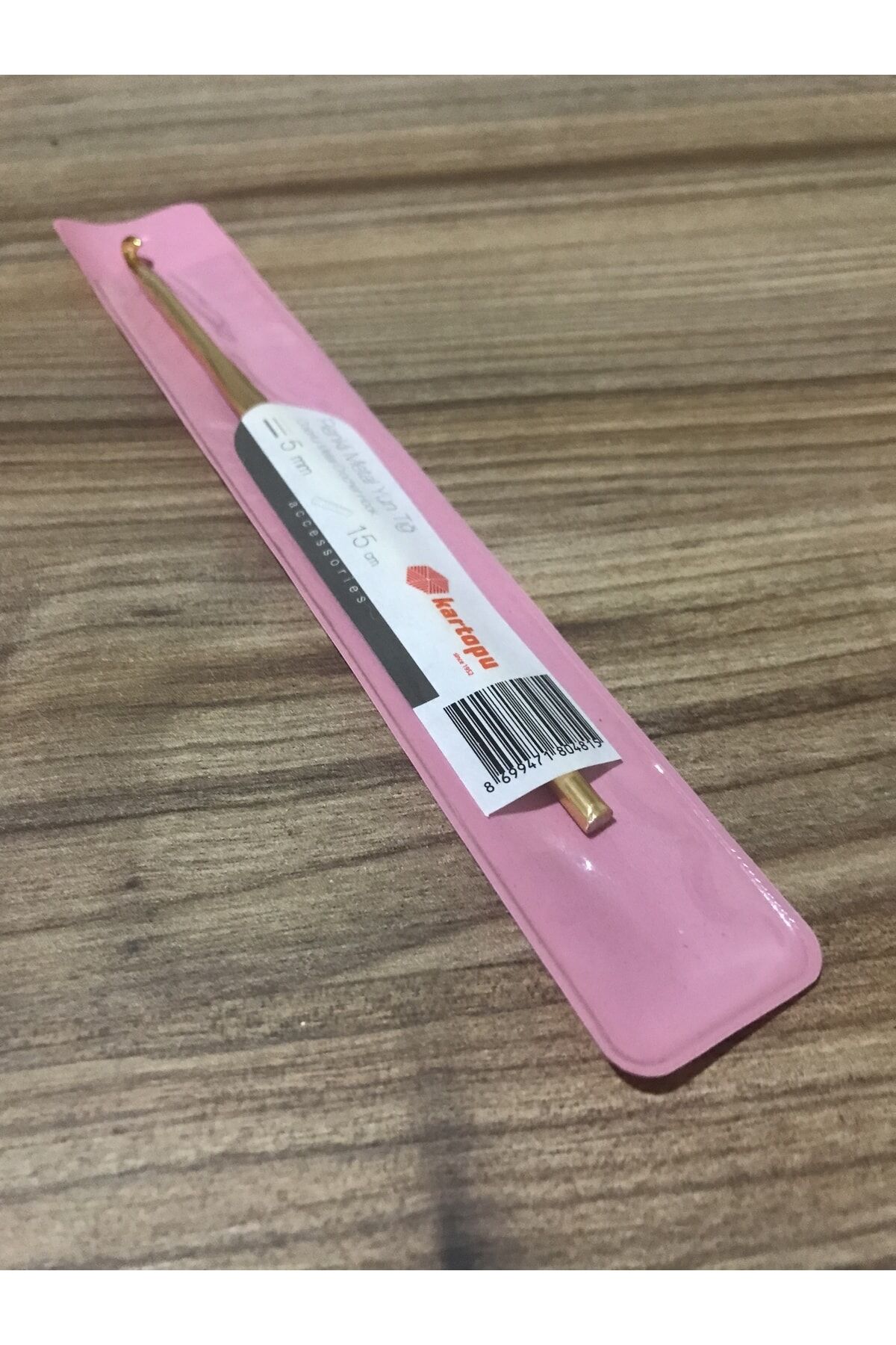 Sarı Renkli Metal Örgü Tığ No:5