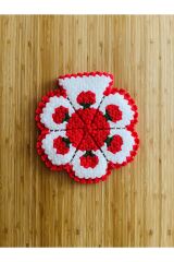 Çeyizlik Ve Banyo Lif Takımı 2'li Set. Renk: Beyaz Narçiçeği Yeşil