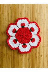 Çeyizlik Ve Banyo Lif Takımı 2'li Set. Renk: Beyaz Narçiçeği Yeşil