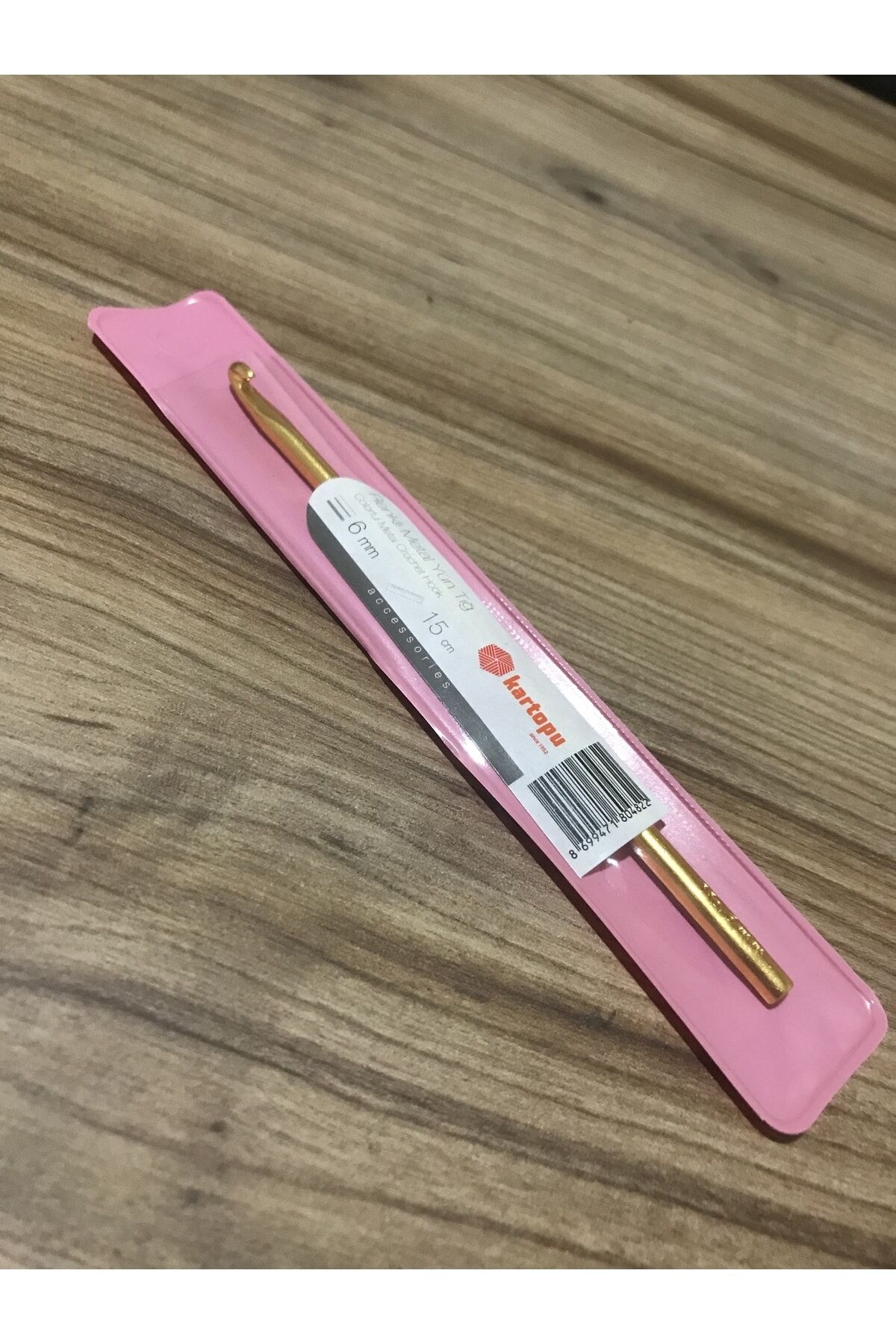 Sarı Renkli Metal Örgü Tığ No:6