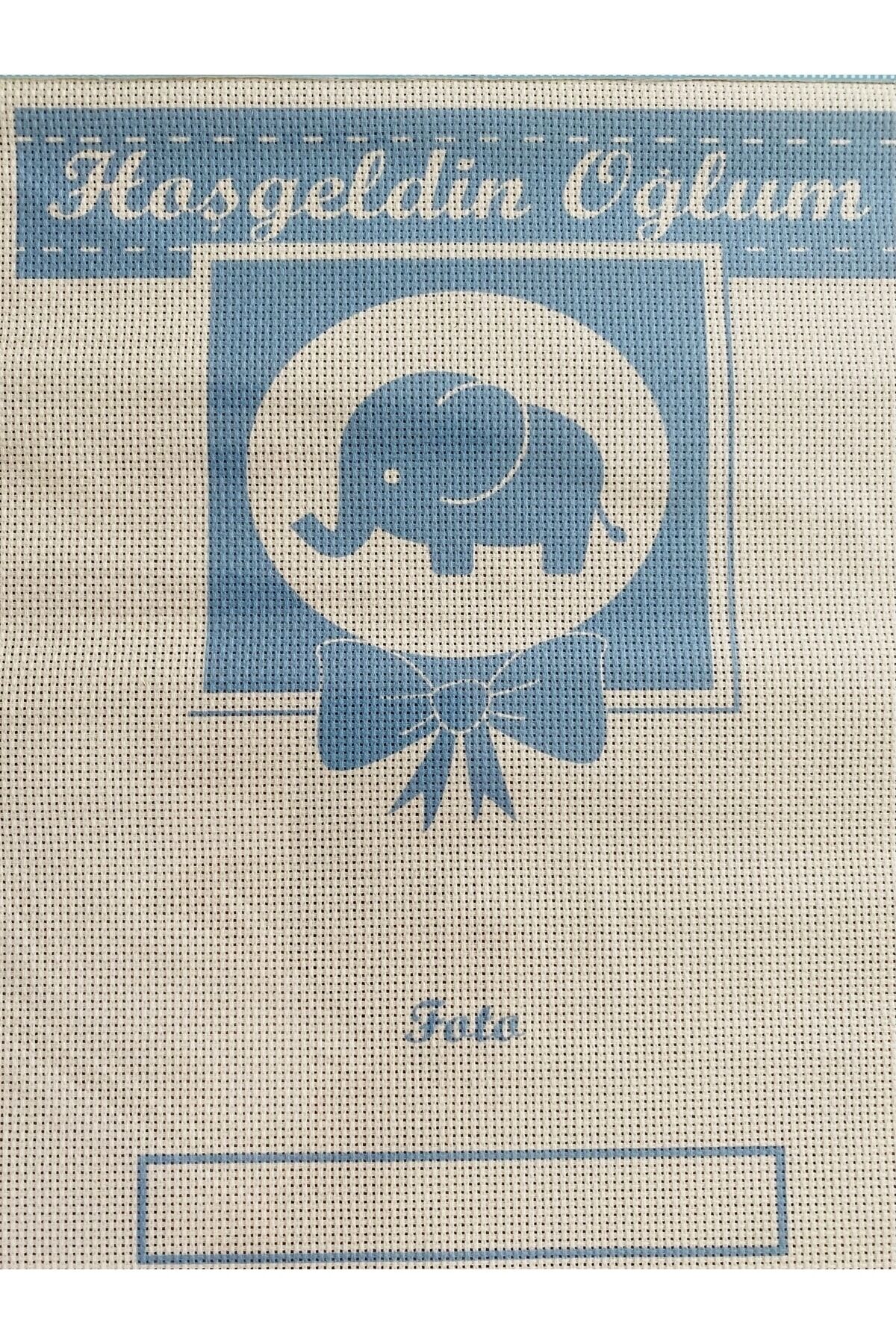 Hazır Baskılı Kanaviçe Kumaş El Nakışı Işleme Tablo. Yükseklik: 36 Cm. En: 28 Cm.