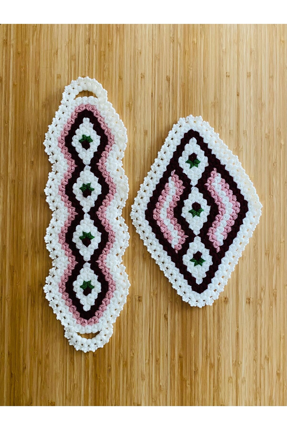 Çeyizlik Ve Banyo Lif Takımı 2'lİ Set. Renk: Krem-Pudra-Bordo-Yeşil.