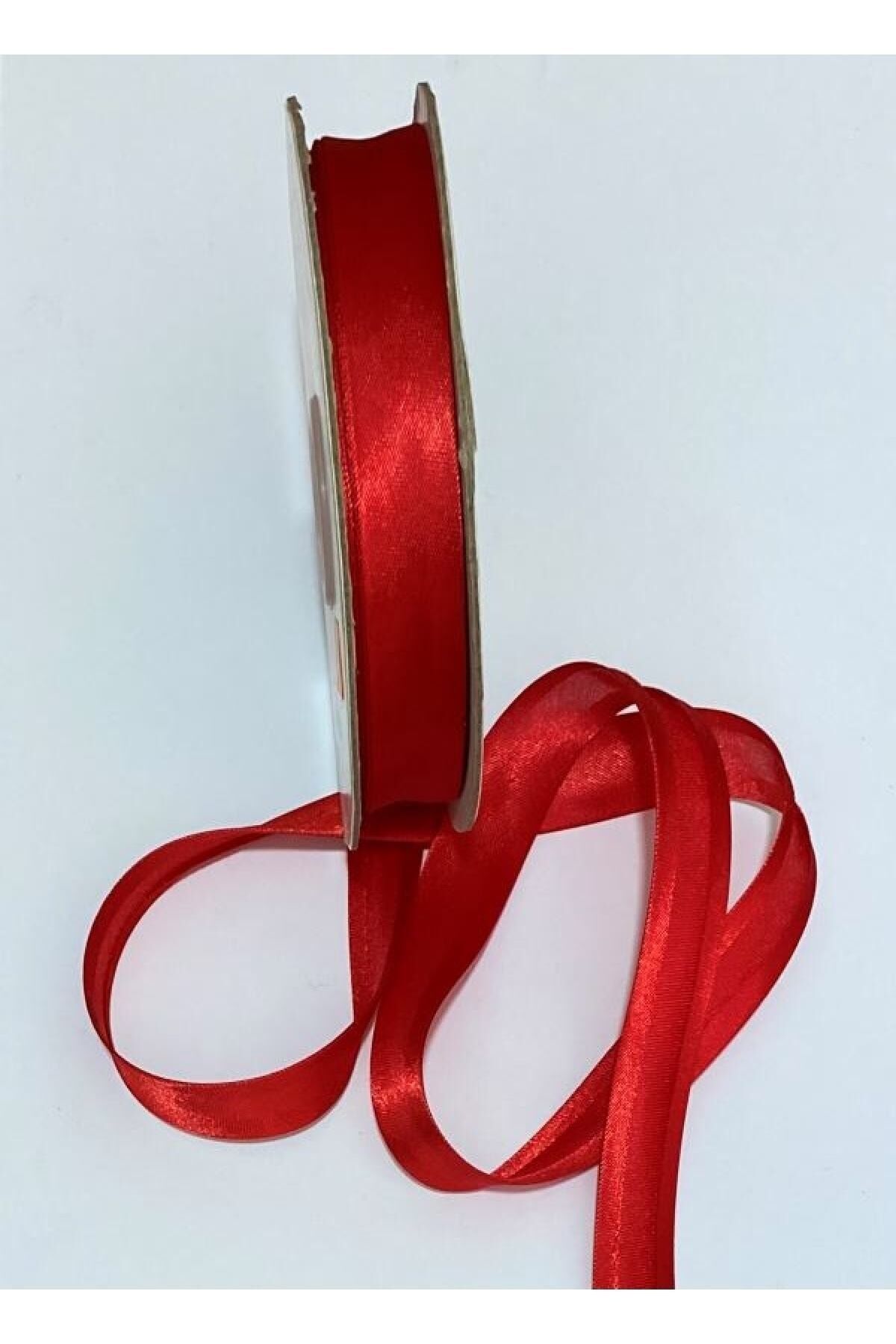 Saten Biye (ŞERİT) Kırmızı 2cm 25 Metre.
