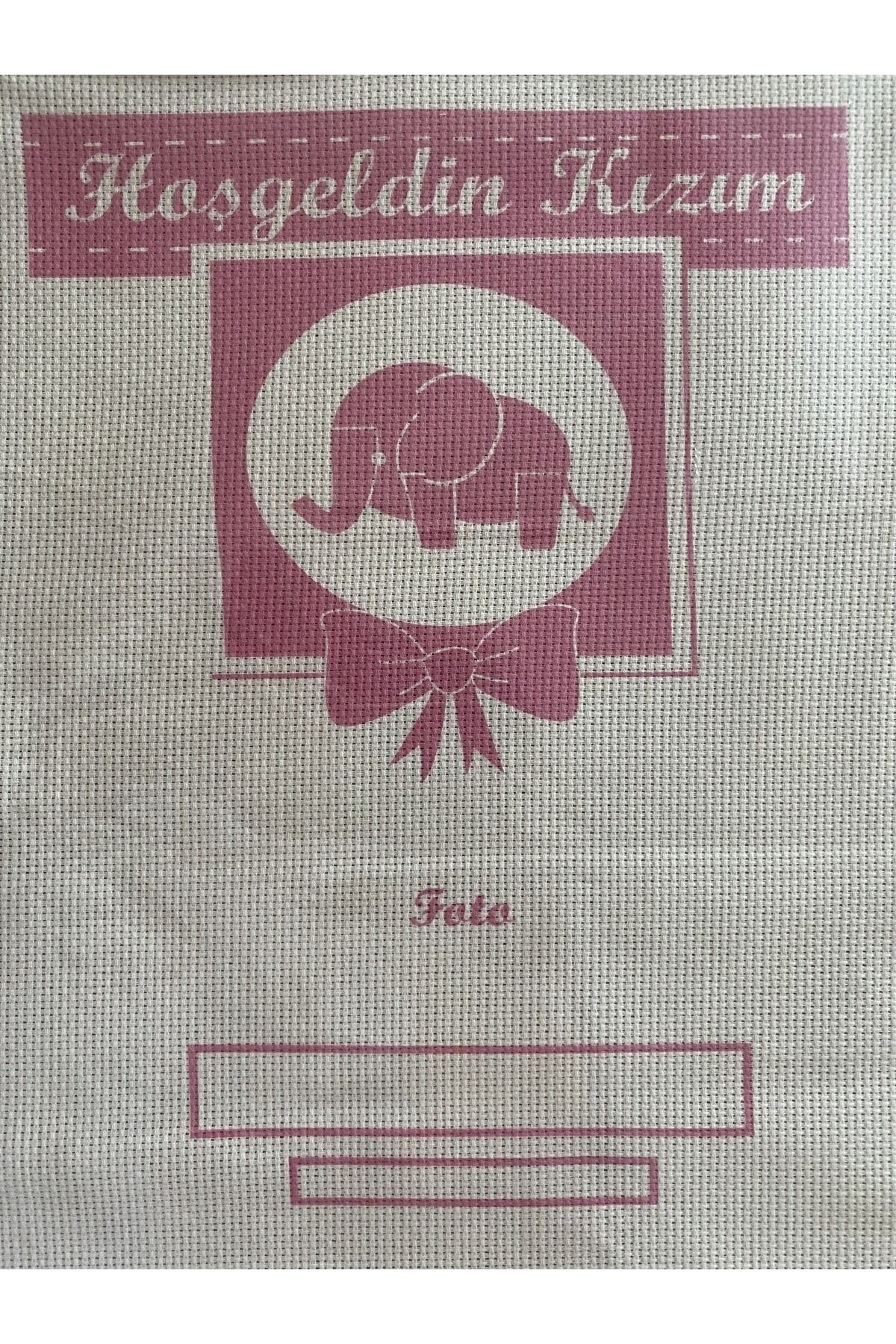 Hazır Baskılı Kanaviçe Kumaş El Nakışı Işleme Tablo. Yükseklik:36 Cm. En: 27,5 Cm.