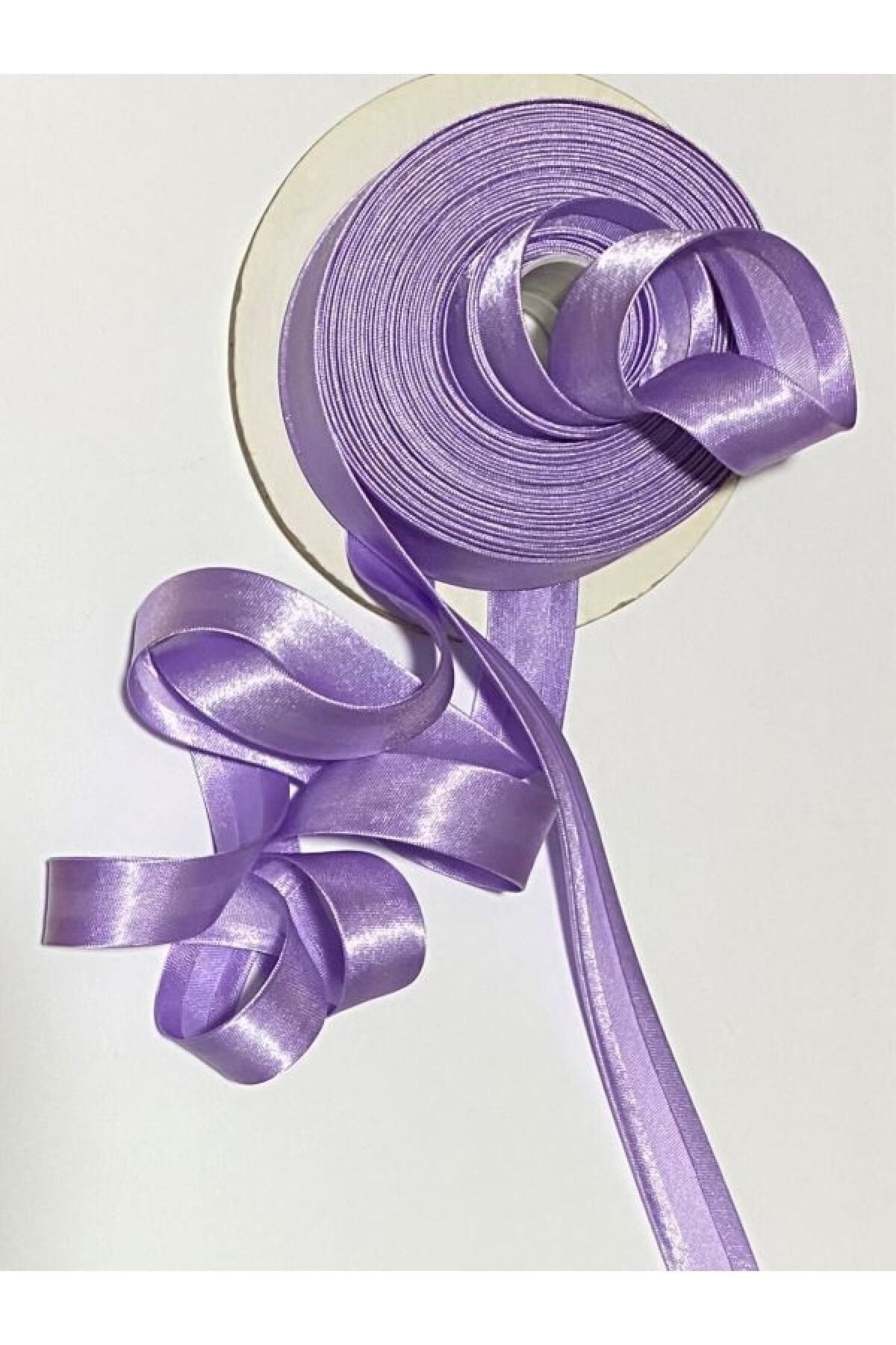 Saten Biye (şerit) Lila. 2cm.