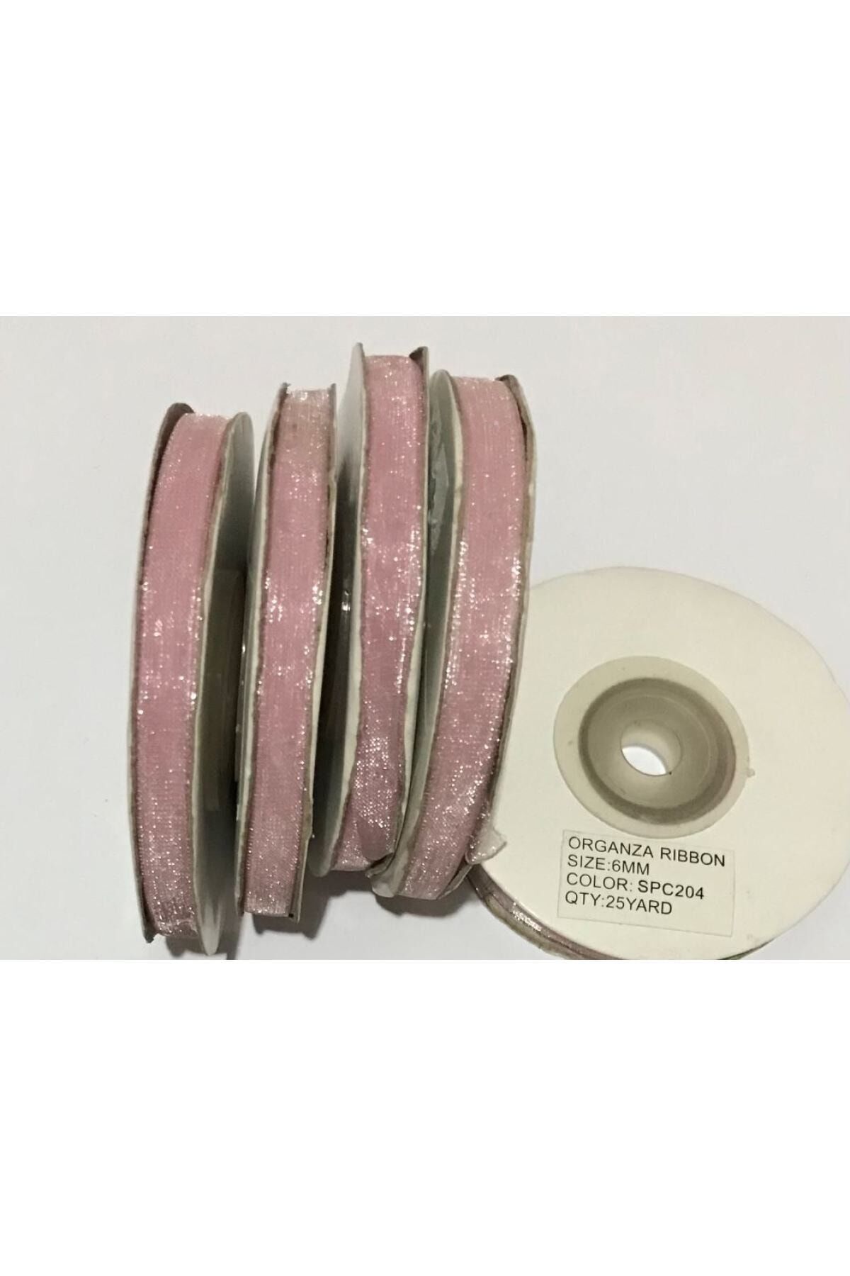 Organza (organze) Kurdele 6mmx25metre 1 Adet.