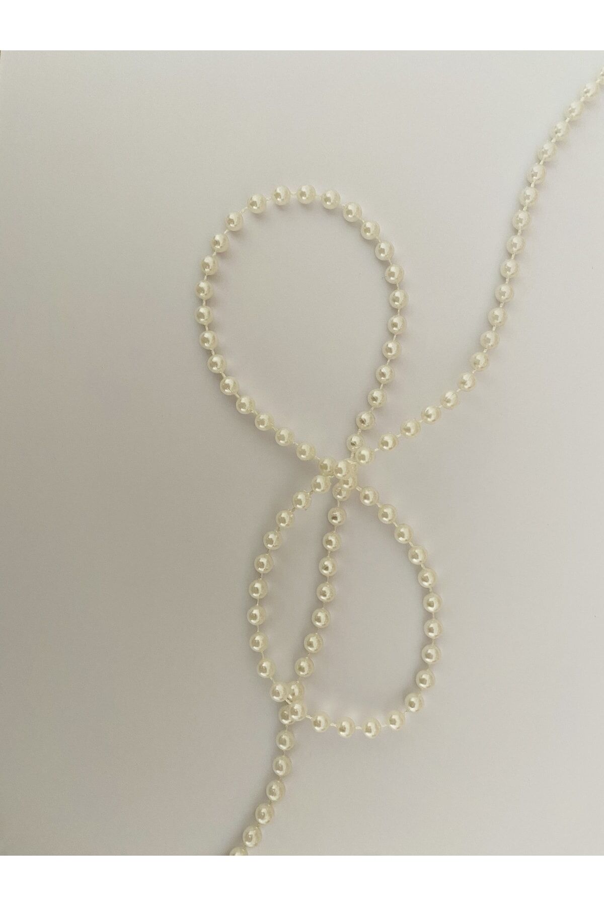 5mm Şerit Top Inci. Beyaz. 4 Metre.