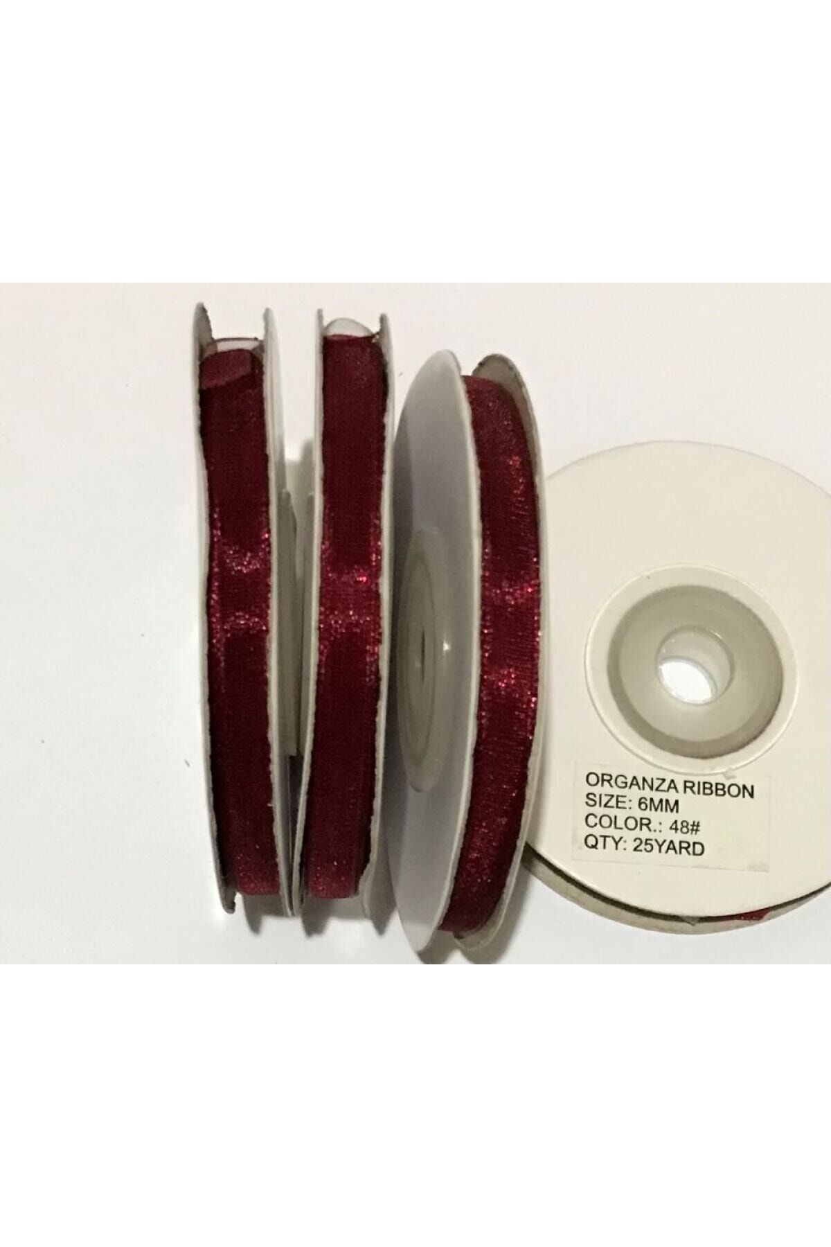 Organza (organze) Kurdele 6mmx25metre 1 Adet.