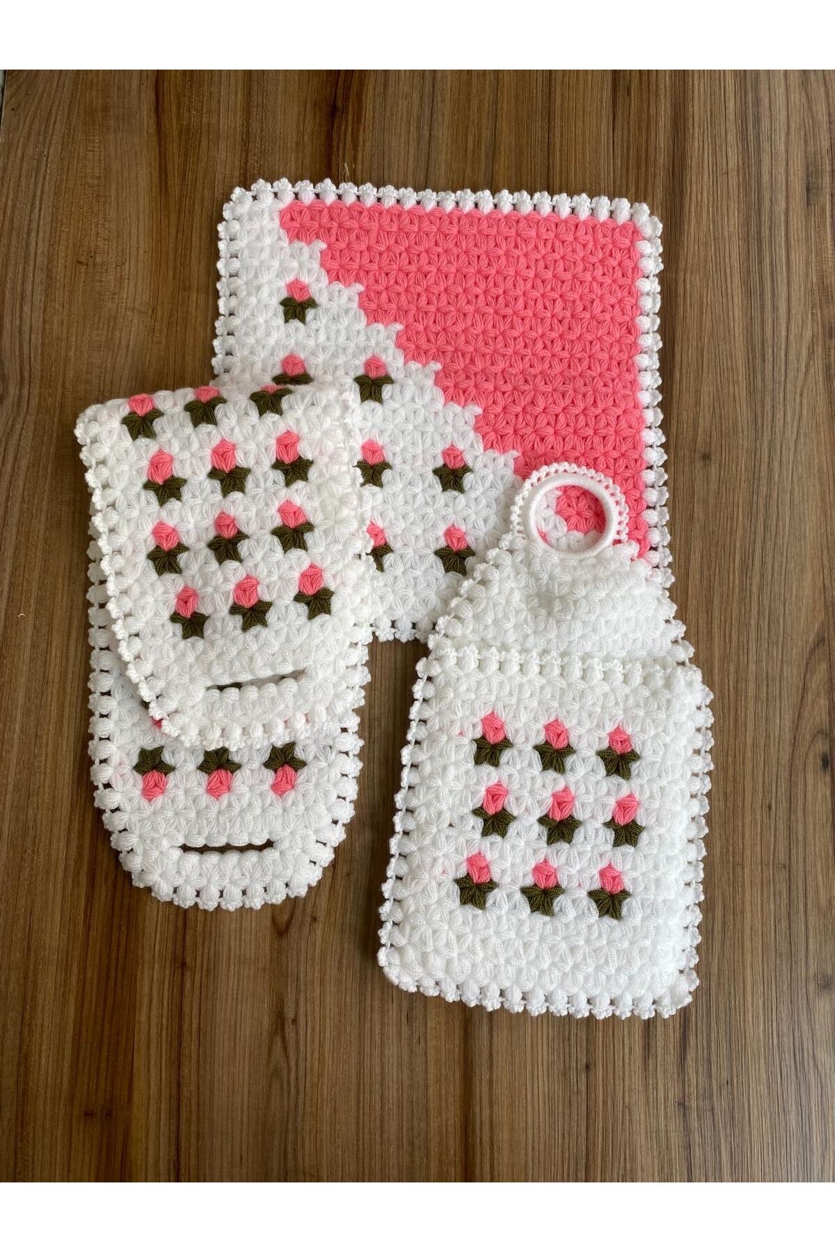 Çeyizlik Ve Banyo Lif Takımı 3'lü Set.