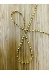 6mm Şerit Yarım Inci. Gold. 2 Metre.