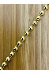 6mm Şerit Yarım Inci. Gold. 4 Metre.