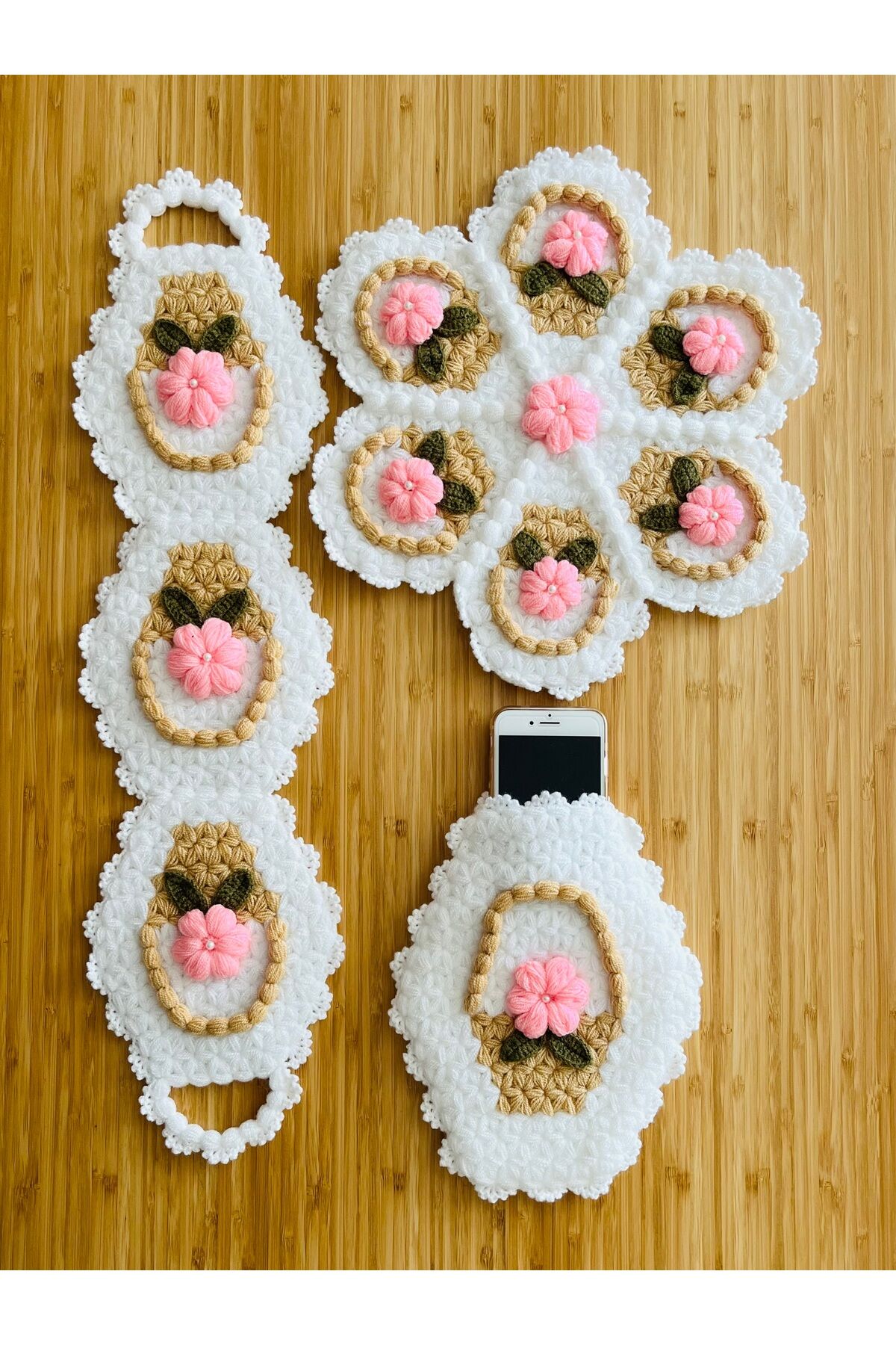 Çeyizlik Ve Banyo Lif Takımı 3'lü Set.