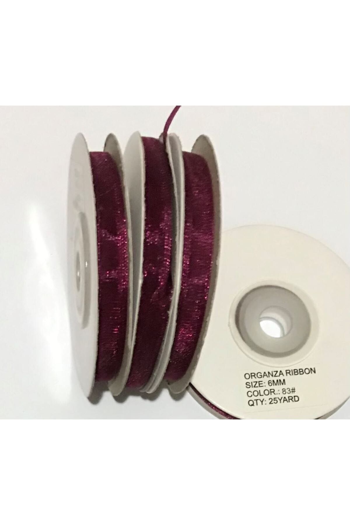 Organza (organze) Kurdele 6mmx25metre 1 Adet.