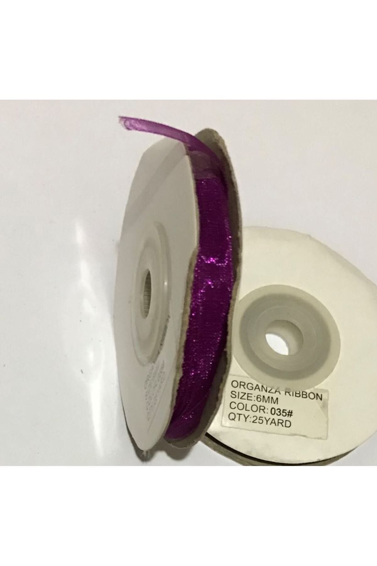 Organza (organze) Kurdele 6mmx25metre 1 Adet.