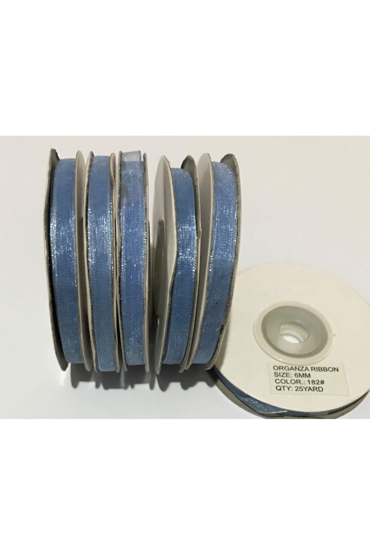 Organza (organze) Kurdele 6mmx25metre 1 Adet.