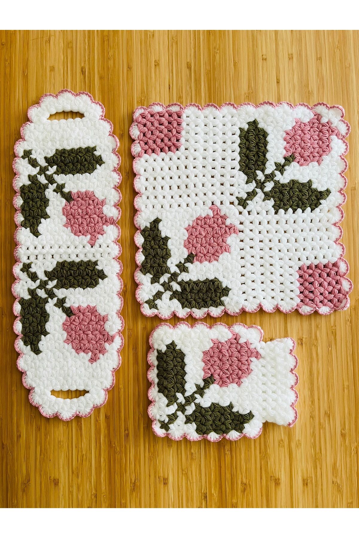 Çeyizlik Ve Banyo Lif Takımı 3'lü Set.