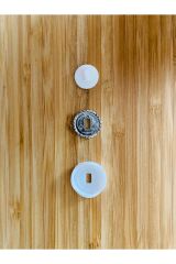 Hırka, Yelek, Entari, Ferace ve Pantolon İtalyan Model Düğme. 21mm. 5'li Pkt. Renk: Beyaz.