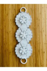 Çeyizlik Ve Banyo Lif Takımı 3'lü Set. Nakış Simli.